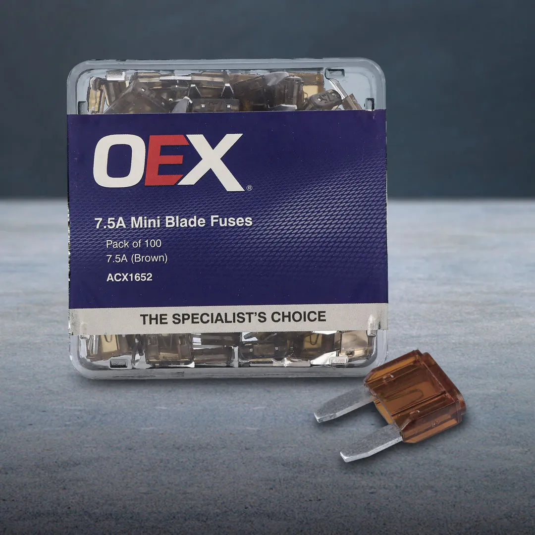 OEX ACX1652 7.5A Fuse Mini Blade Brown Pack of 100