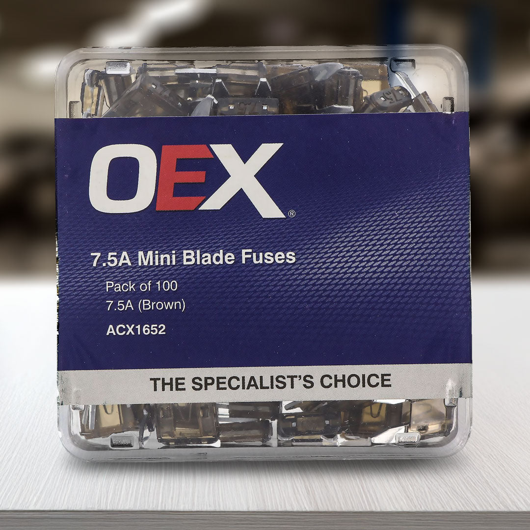 OEX ACX1652 | 7.5A  Fuse Mini | Blade Brown - Pack of 100
