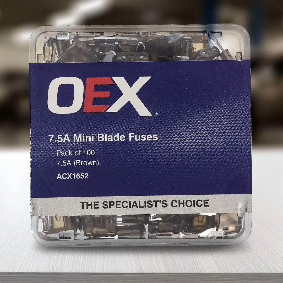 OEX ACX1652 7.5A Fuse Mini Blade Brown Pack of 100