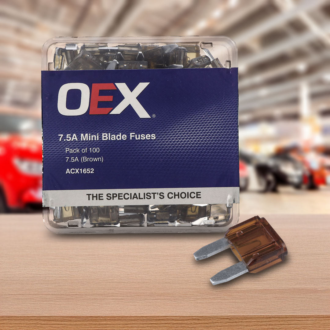 OEX ACX1652 | 7.5A  Fuse Mini | Blade Brown - Pack of 100
