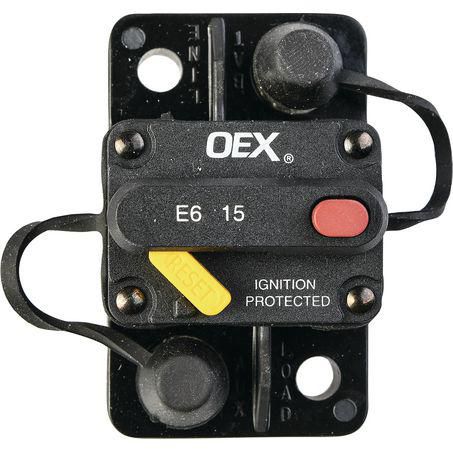 OEX ACX2081BL 15A Mini Manual Reset Circuit Breaker Type 3 Switchable