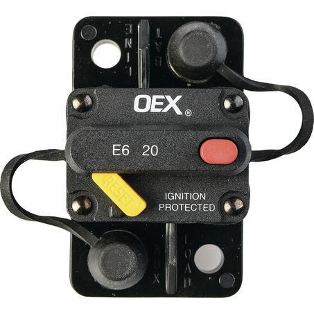 OEX ACX2082BL 20A Mini Manual Reset Circuit Breaker Type 3 Switchable