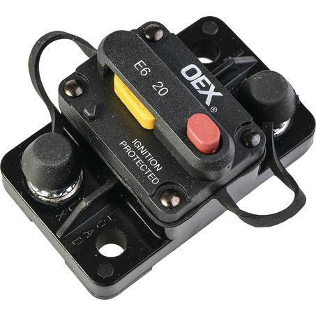 OEX ACX2082BL 20A Mini Manual Reset Circuit Breaker Type 3 Switchable