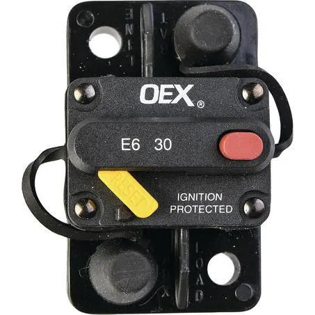 OEX ACX2083BL 30A Mini Manual Reset Circuit Breaker Type 3 Switchable