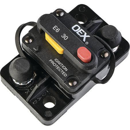 OEX ACX2083BL 30A Mini Manual Reset Circuit Breaker Type 3 Switchable