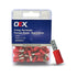 OEX ACX3014 | 2.8 x 0.8mm Terminal Blade | Female Crimp Red Terminal Entry  Vinyl 100 Pce