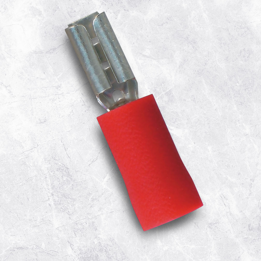 OEX ACX3014 | 2.8 x 0.8mm Terminal Blade | Female Crimp Red Terminal Entry  Vinyl 100 Pce
