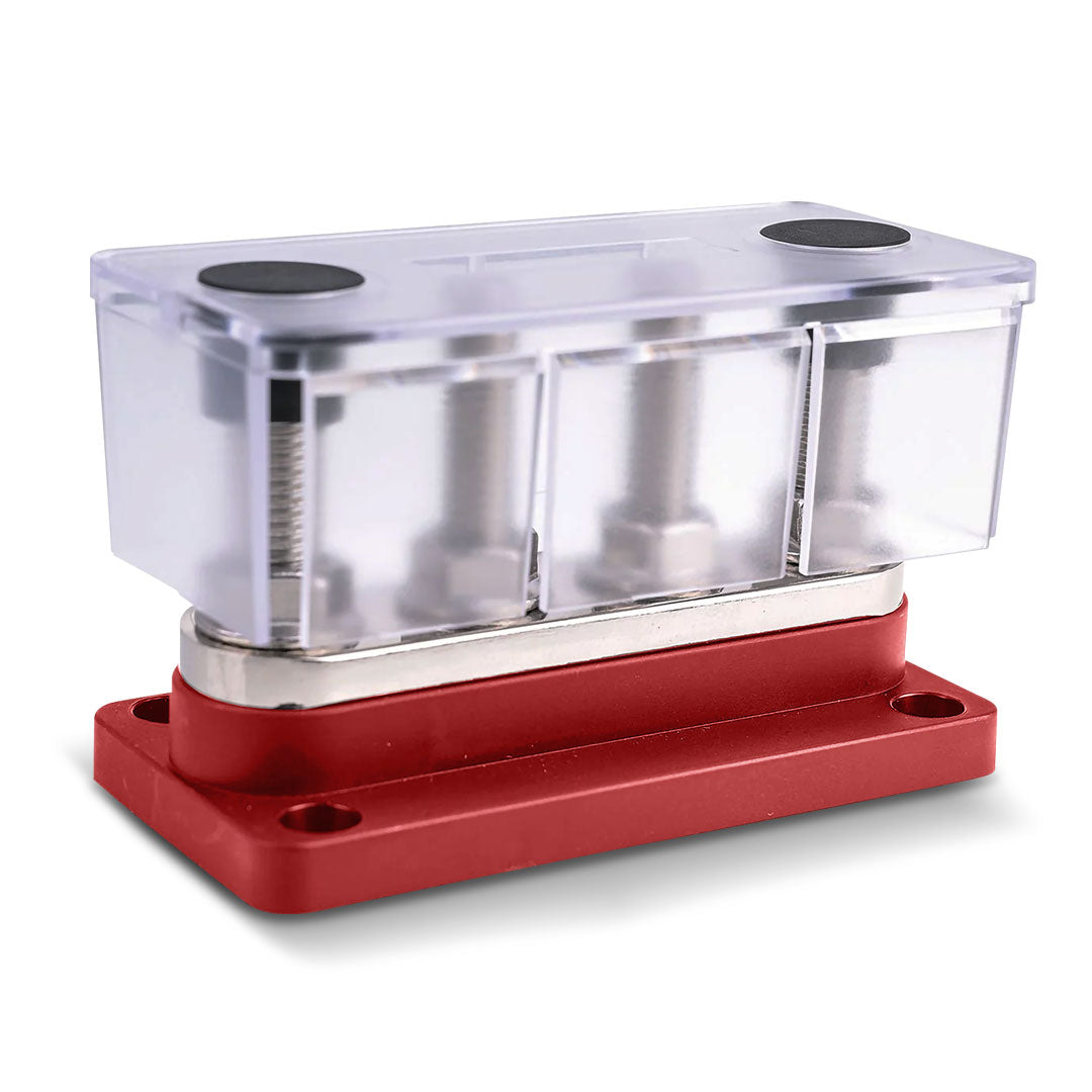 OEX ACX3213 300A Distribution Block 4 Terminals Red