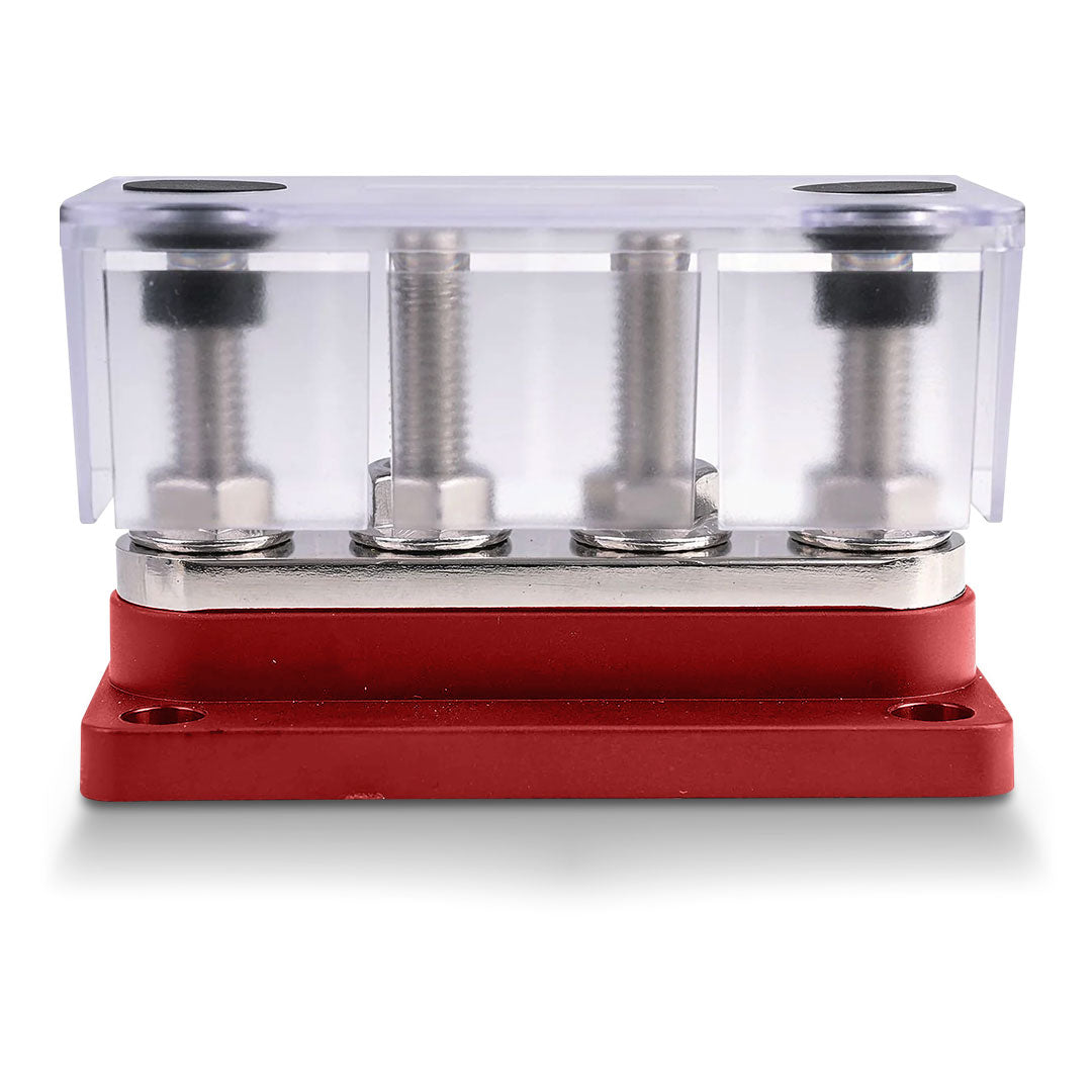 OEX ACX3213 300A Distribution Block 4 Terminals Red