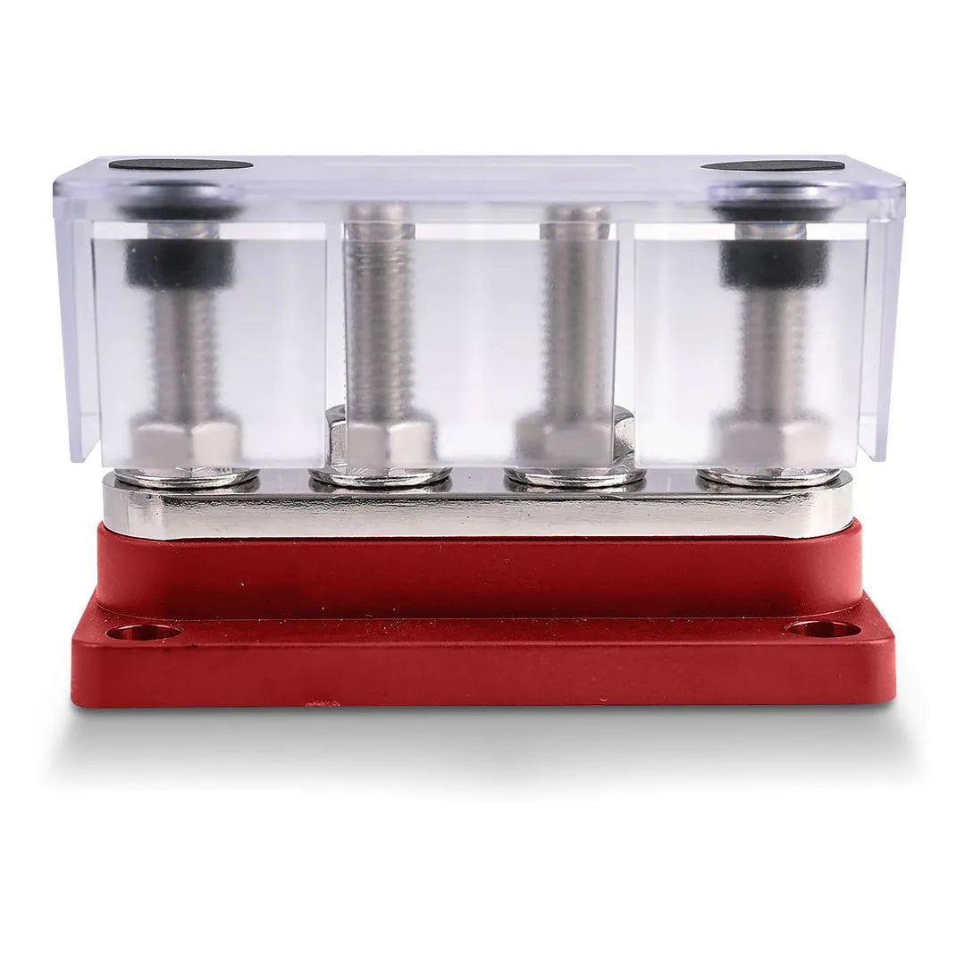 OEX ACX3213 300A Distribution Block 4 Terminals Red