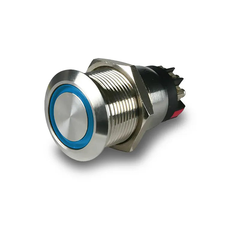 OEX ACX3692BL Push Button Switch On/Off SPST 12V Blue Illuminated (Contacts Rated 5A @ 12V)