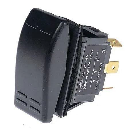 OEX ACX3716BL 16A SPDT Momentary Rocker Switch 12/24V Heavy-Duty