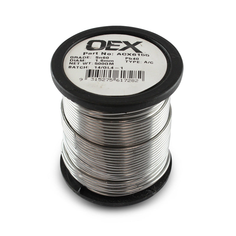 OEX ACX6155 Acid Core Solder 1.6mm Tin 60/ Lead 40 500g 1Pkt