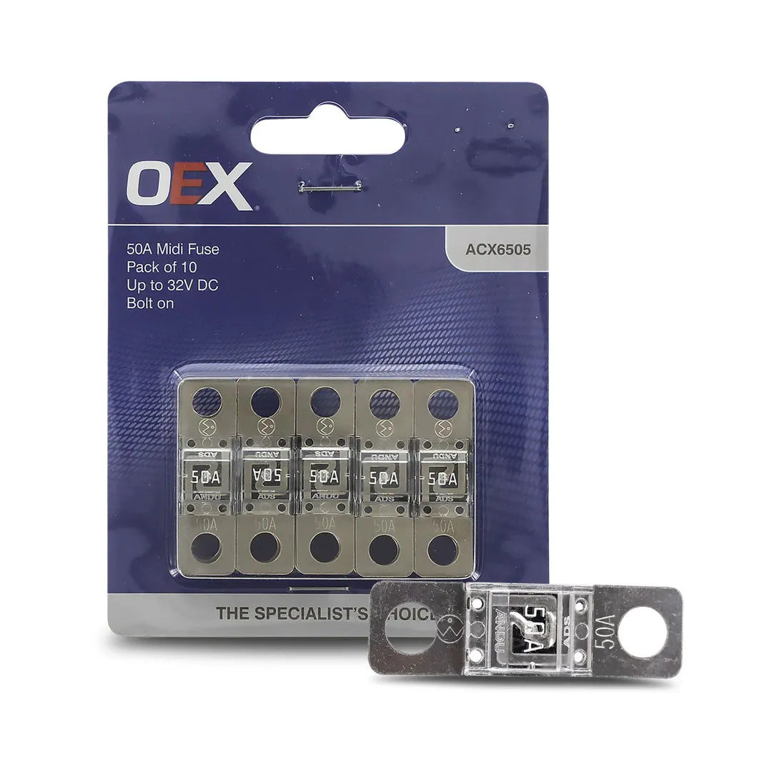 OEX ACX6505 Midi Fuse 50A Bolt On - Pack of 10