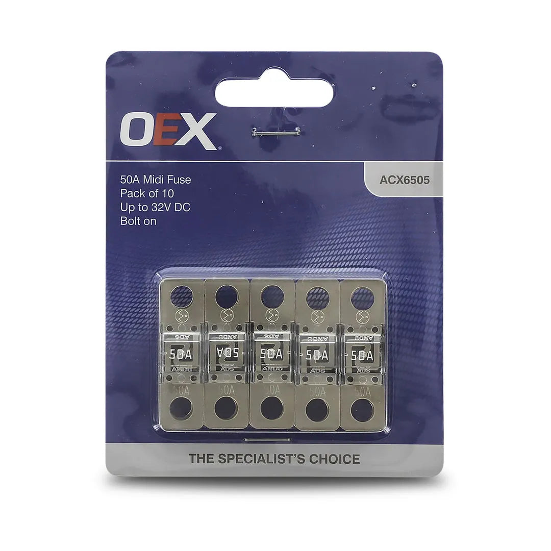 OEX ACX6505 Midi Fuse 50A Bolt On - Pack of 10