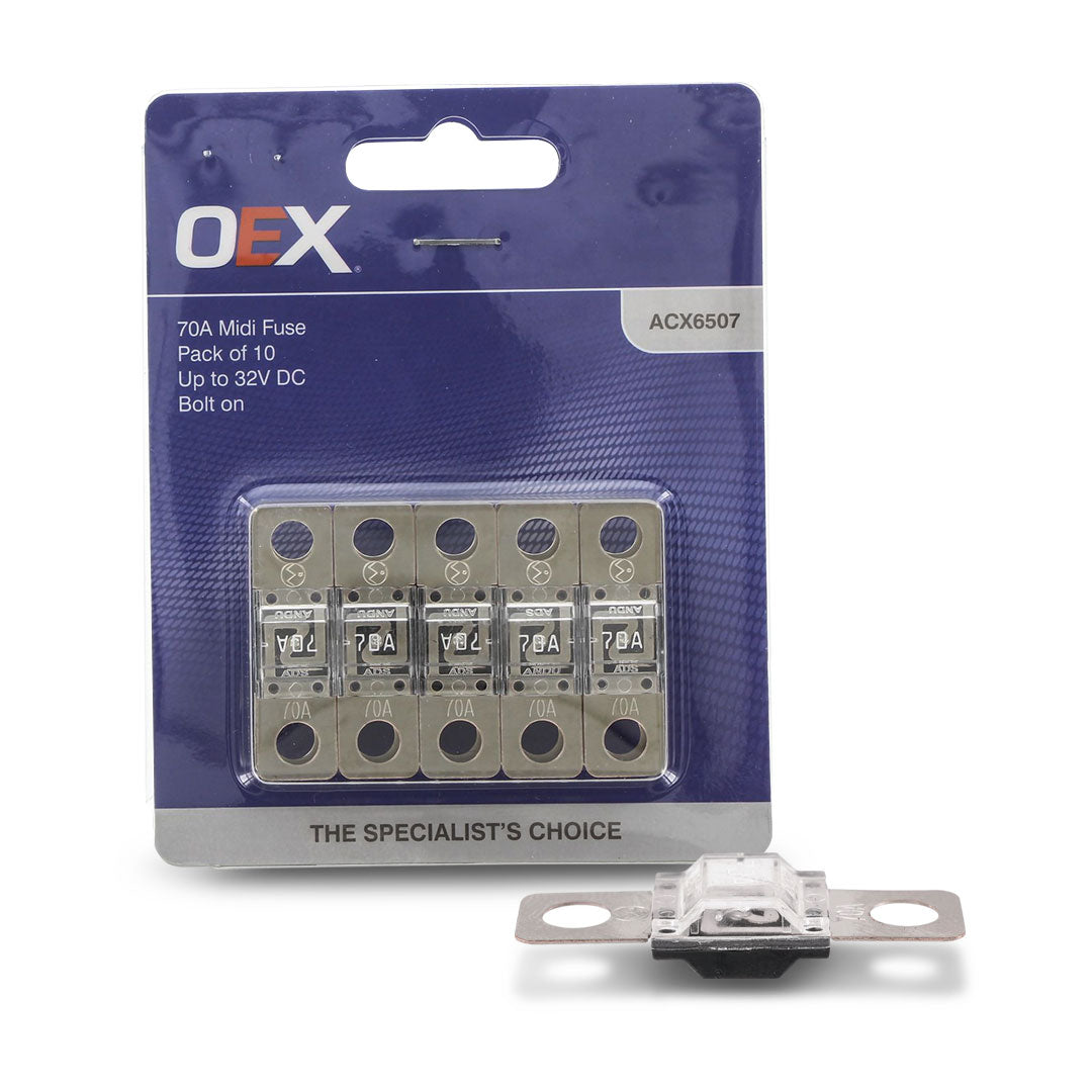 OEX ACX6507 | Midi Fuse | 70A Bolt On - Pack of 10