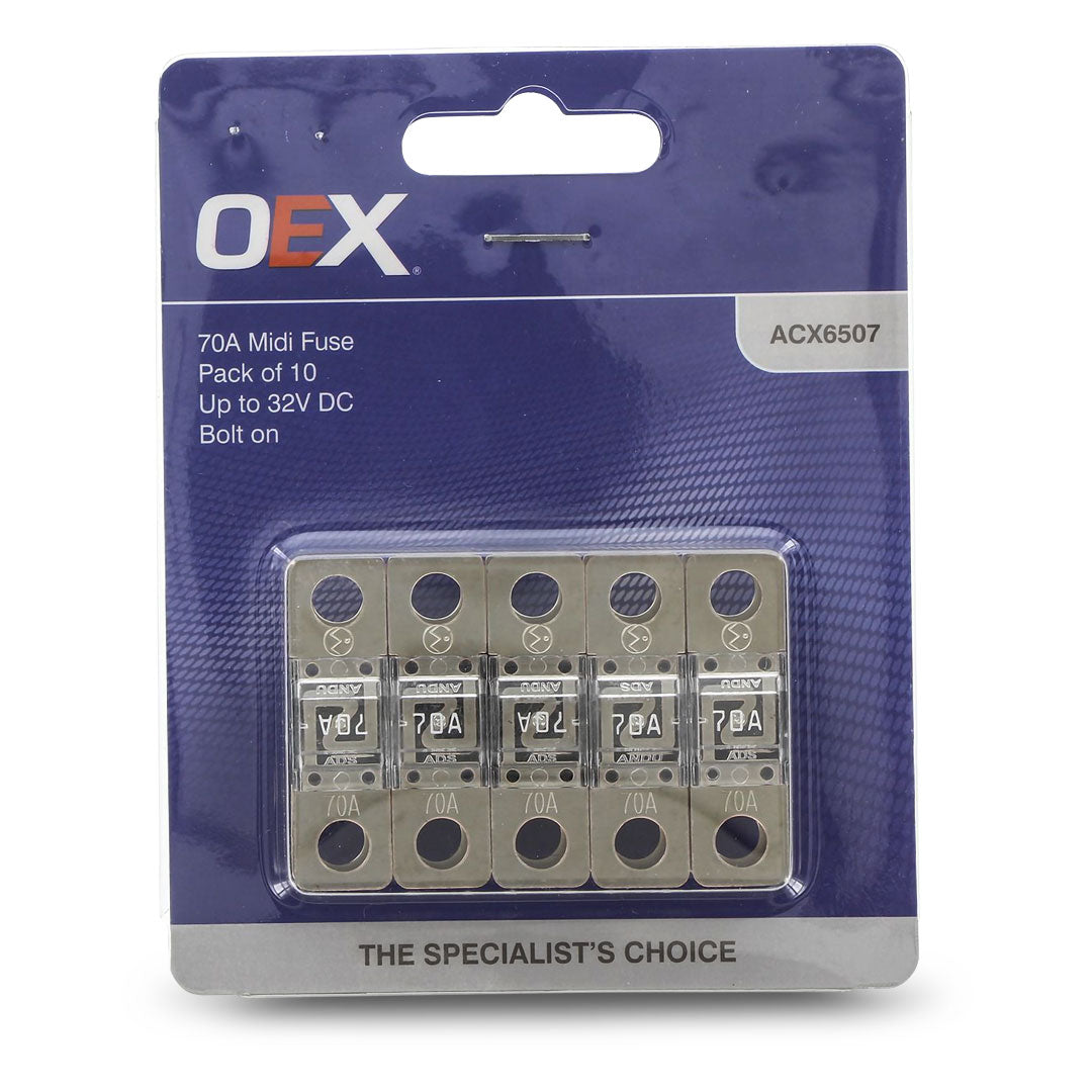 OEX ACX6507 | Midi Fuse | 70A Bolt On - Pack of 10
