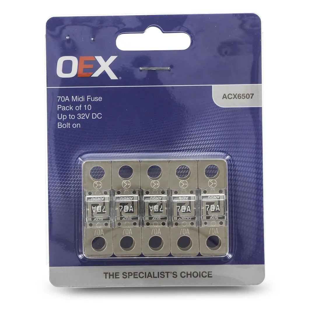OEX ACX6507 | Midi Fuse | 70A Bolt On - Pack of 10