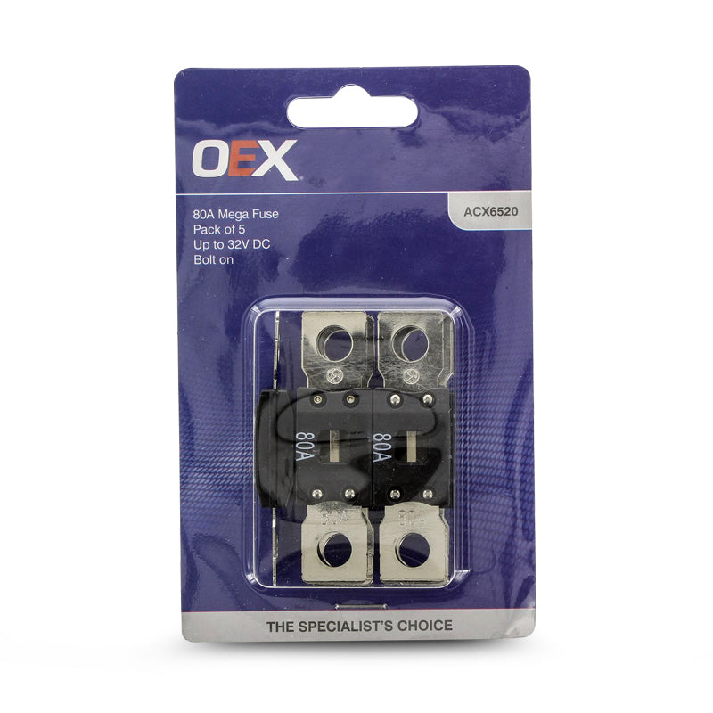 OEX ACX6520 Mega Fuse 80A Bolt On Pack of 5