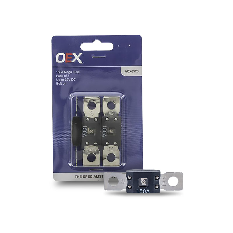 OEX ACX6523 Mega Fuse, 150A Bolt On - Pack of 5