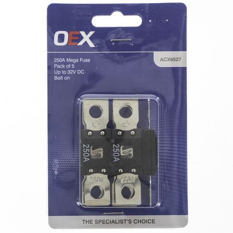 OEX ACX6527 Mega Fuse, 250A Bolt On - Pack of 5