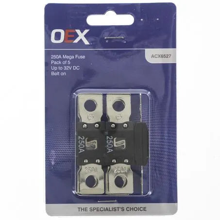 OEX ACX6527 Mega Fuse, 250A Bolt On - Pack of 5