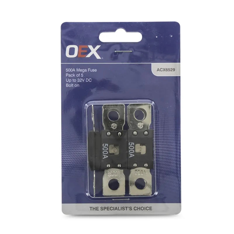 OEX ACX6529 Mega Fuse 500A Bolt On Pack of 5