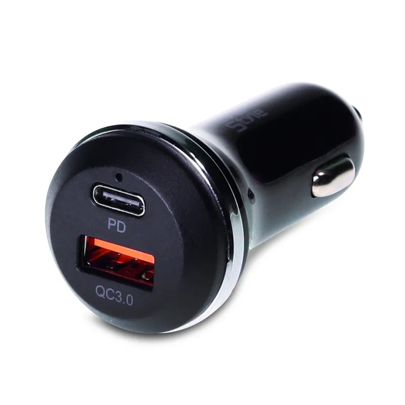 Aerpro ADMQC2U 36W In-Car Fast Charger Dual Port USB-C PD 2.0 + USB-A QC 3.0