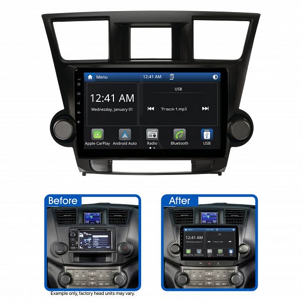 Aerpro AMTO45 10" Multimedia Receiver Suit Toyota Kluger Grande 2007 - 2013 (Factory Navigation, Non-Amplified)