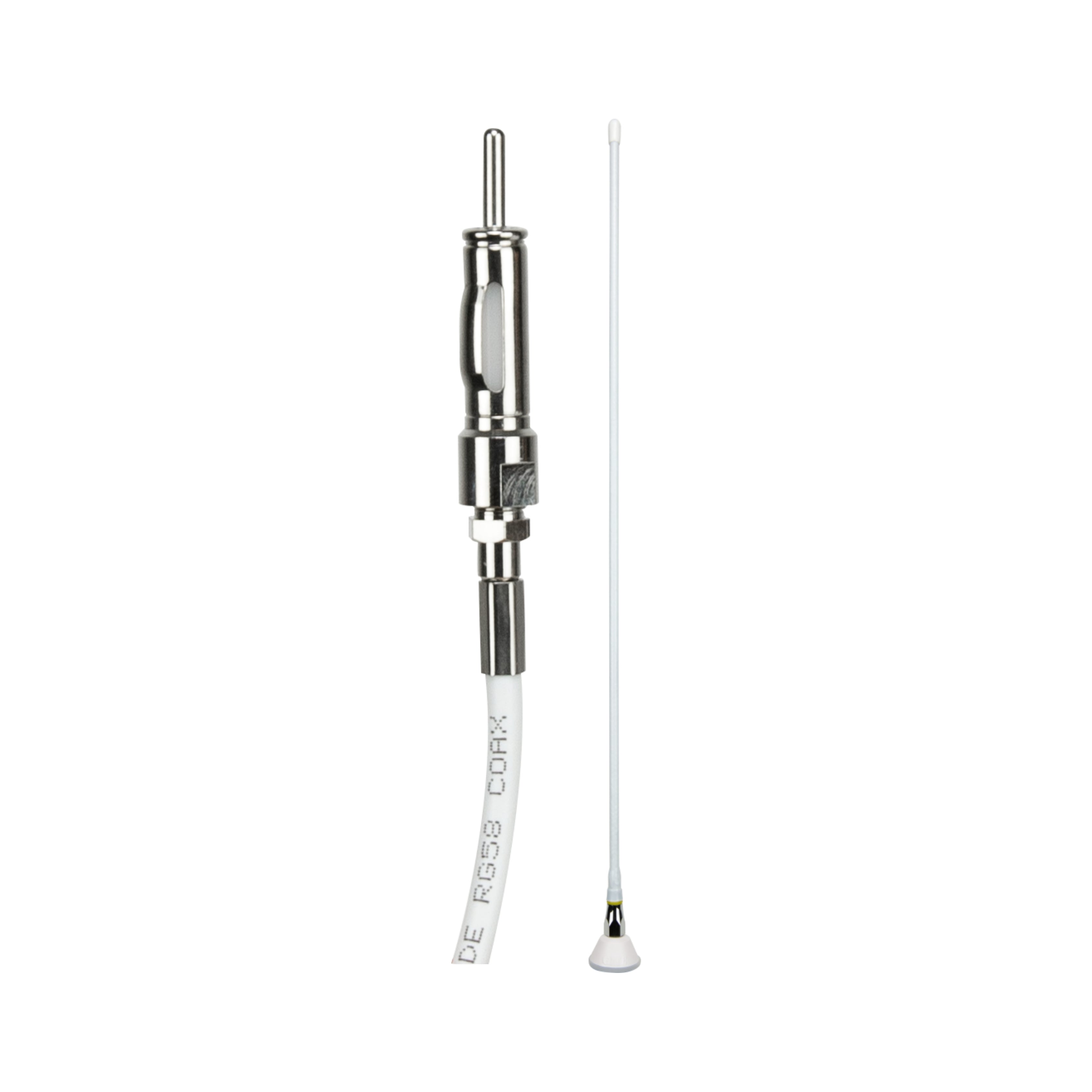 GME AE312B 600mm AM/FM Ground Dependent Antenna Base Cable & Plug - White