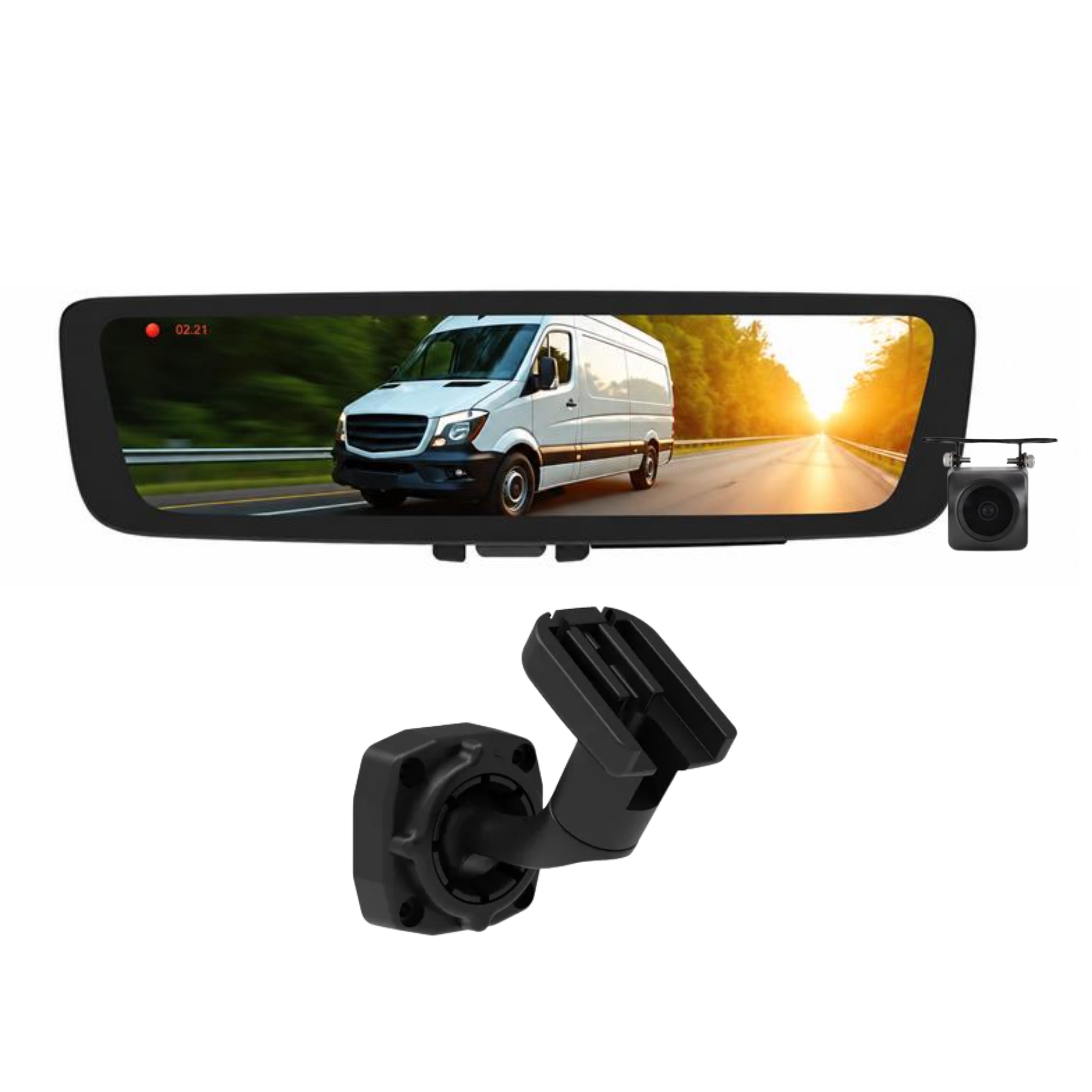 Aerpro AEM1RB12 9.66" E-Mirror DVR Camera Mercedes Renault VW