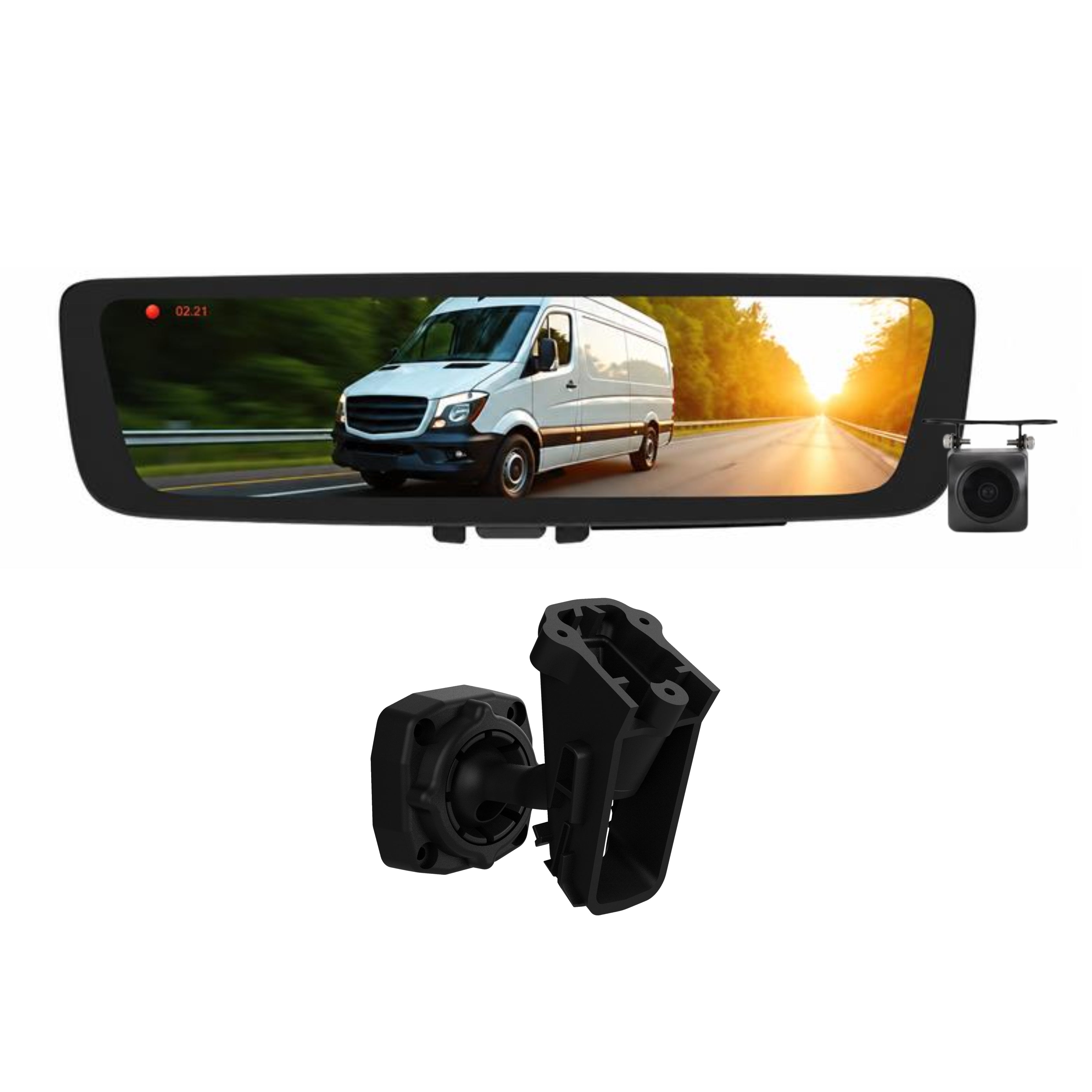 Aerpro AEM1RB58 9.6 Inch E-Mirror Rear DVR Camera Ford Ranger VW Amarok
