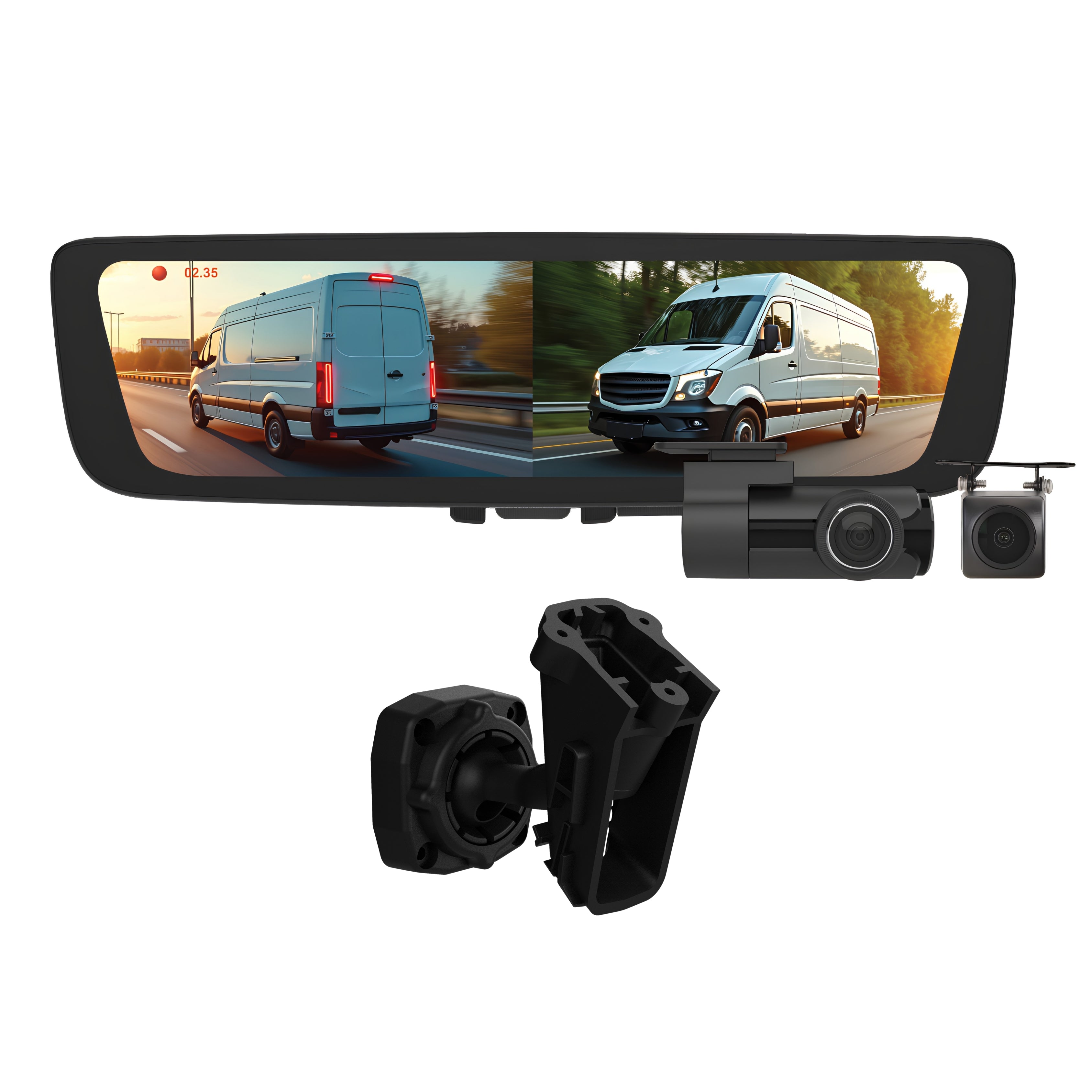 Aerpro AEM2RB58 9.6 Inch E-Mirror DVR Camera Ford Ranger VW Amarok