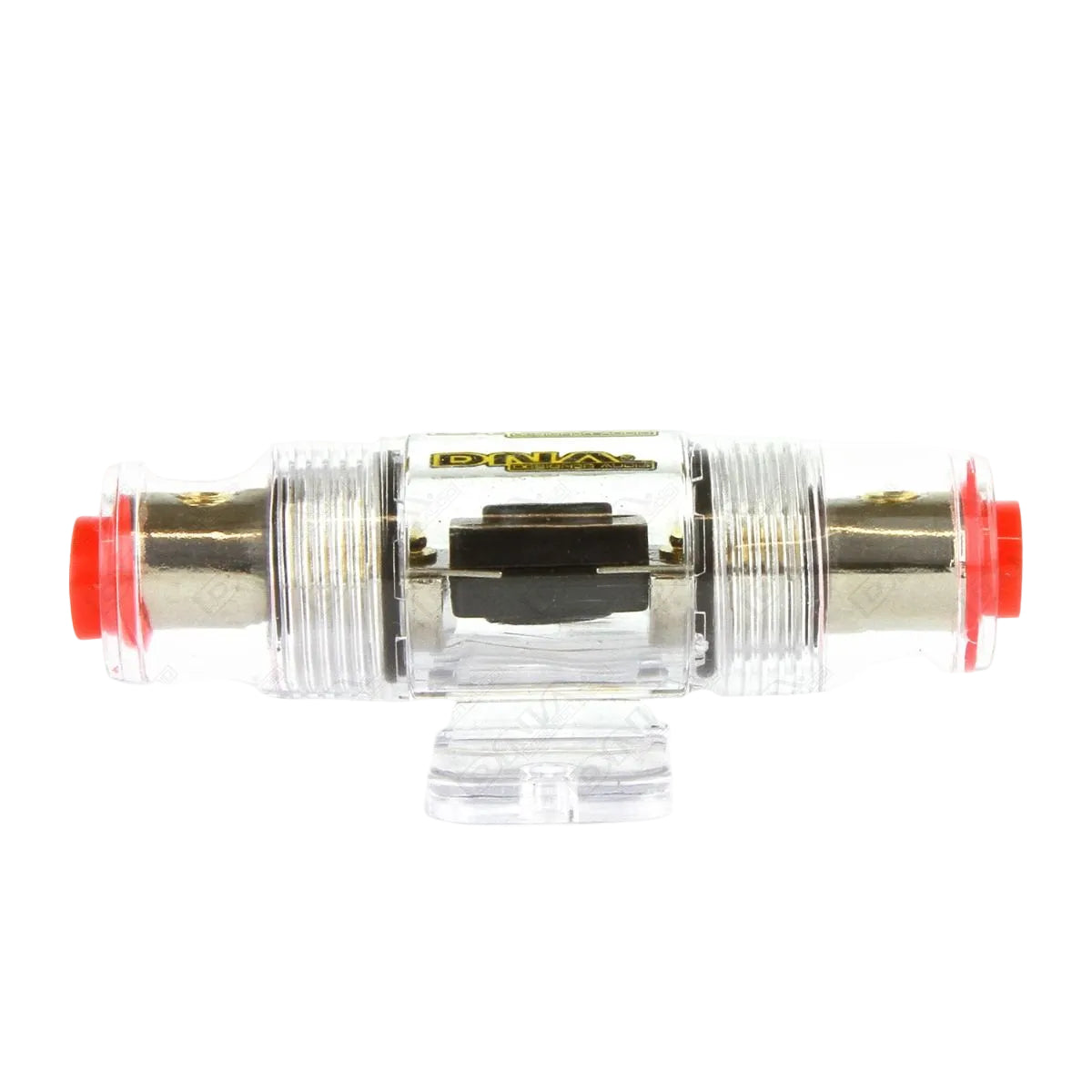 DNA AFC102UP Ni Plated Clear Inline AFC Fuse Holder With 80 Amp Fuse
