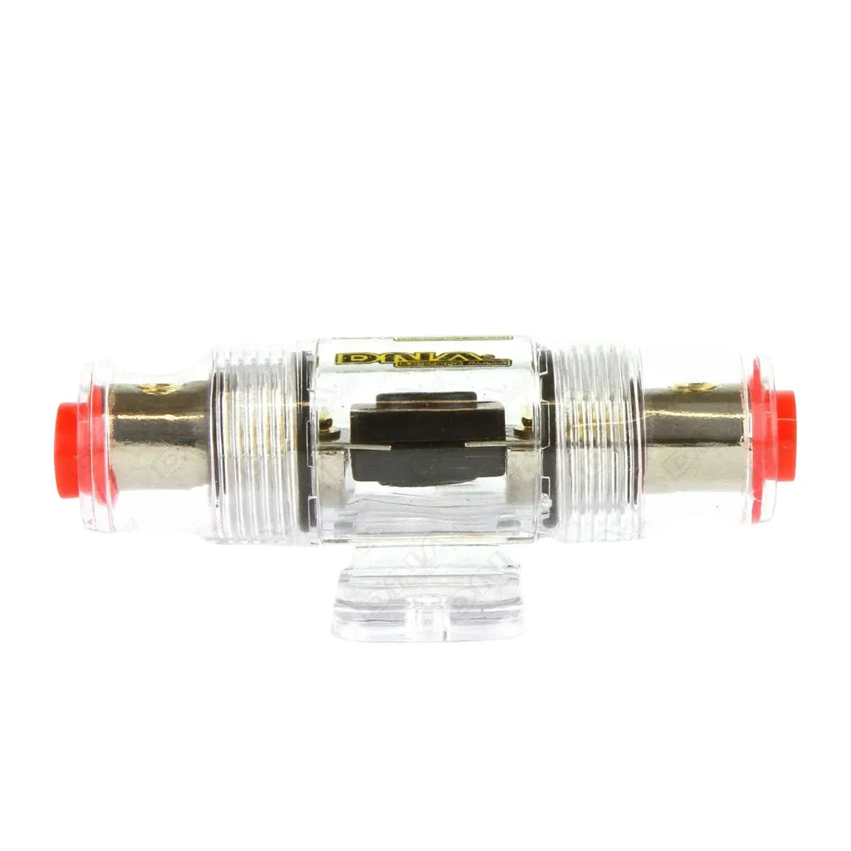 DNA AFC102UP Ni Plated Clear Inline AFC Fuse Holder With 80 Amp Fuse