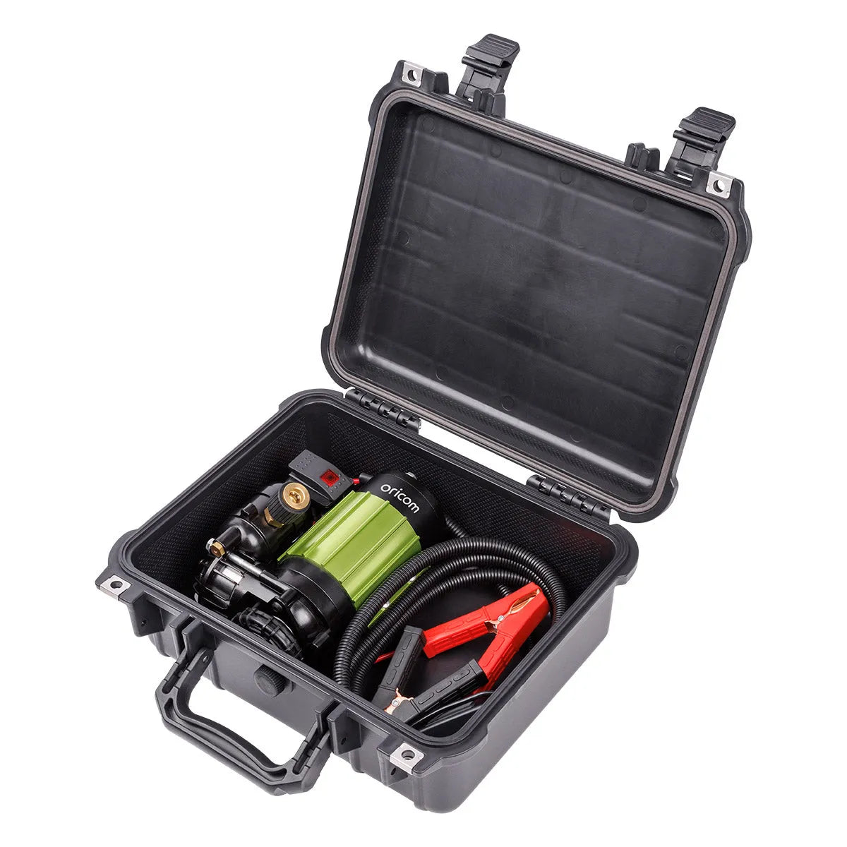Oricom AIR30KIT Portable Air Compressor Kit with Heavy Duty Case + Twin Tyre Inflator/Deflator Combo