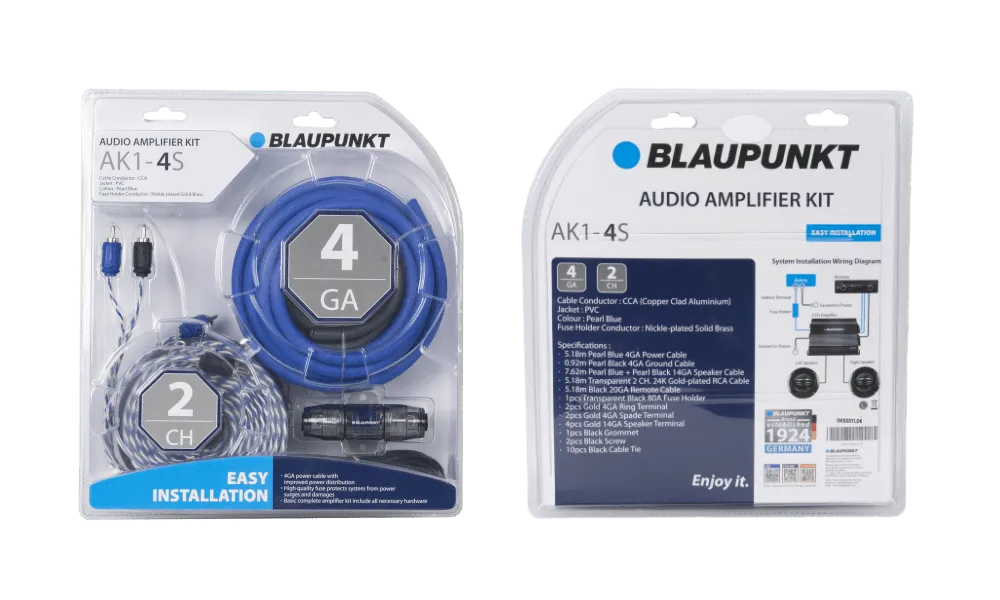 Blaupunkt AK1-4S 4GA Amplifier Wiring Kit