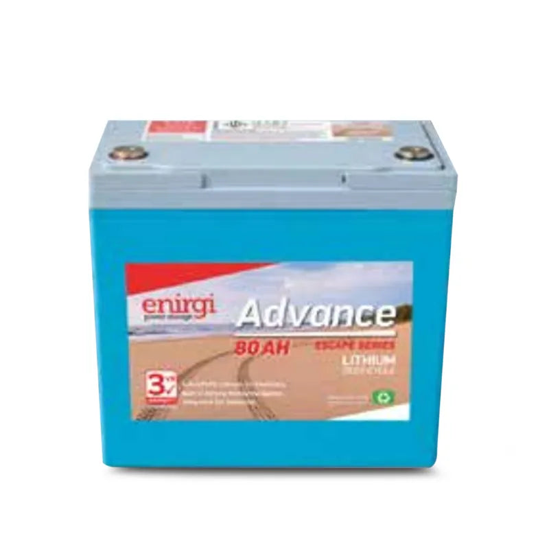 Enirgi AL-12.8-80 Escape Series Lithium Cell Deep Cycle Battery (12.8V, 80Ah)