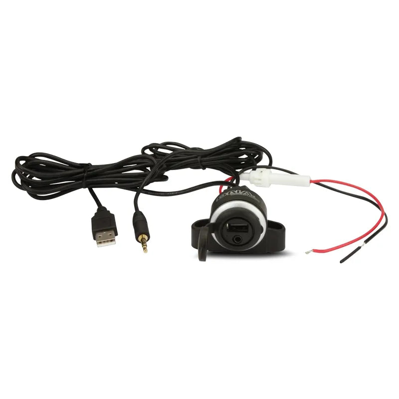 DNA ALR237 Flush Chassis Mount 3.5mm Stereo Socket USB To 3.5mm Stereo Plug & USB Audio Data Lead