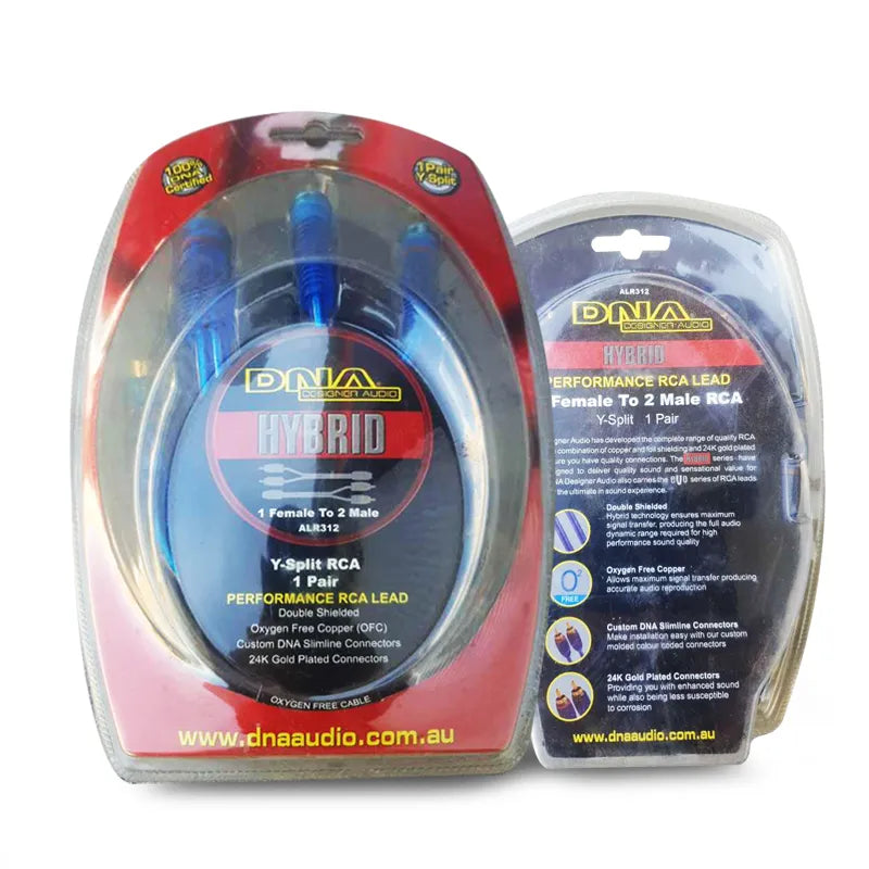 DNA ALR312 1 Female To 2 Male Y-Split RCA Cable