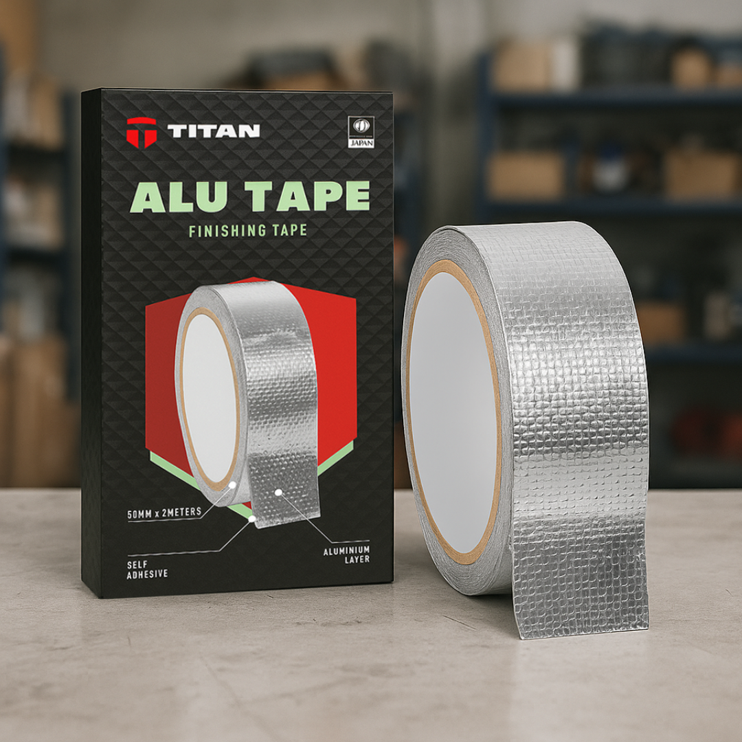 TITAN ALUTAPE | Heavy Duty Aluminium Tape | Strong Adhesive Heat Resistant Waterproof Industrial Grade