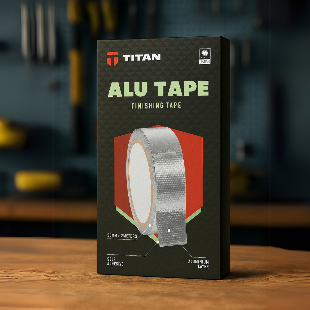 TITAN ALUTAPE | Heavy Duty Aluminium Tape | Strong Adhesive Heat Resistant Waterproof Industrial Grade