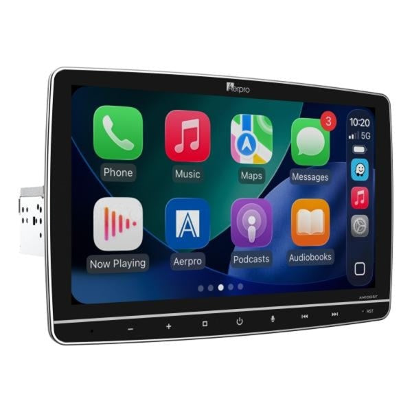 AERPRO AM1005F 10.1-Inch Floating Multimedia Receiver with Wireless Apple CarPlay and Android Auto