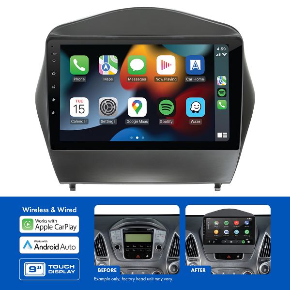 Aerpro AMAHY8 Hyundai iX35 LM1 LM2 2009-2013 9 Inch Multimedia Receiver Kit