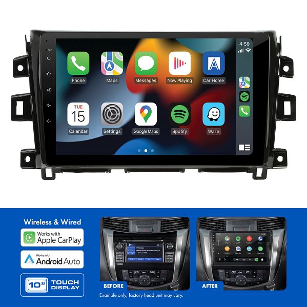 Aerpro AMANI27 Nissan Navara 2019-2023 Sat Nav and 360 Camera 10 Inch Multimedia Receiver Kit