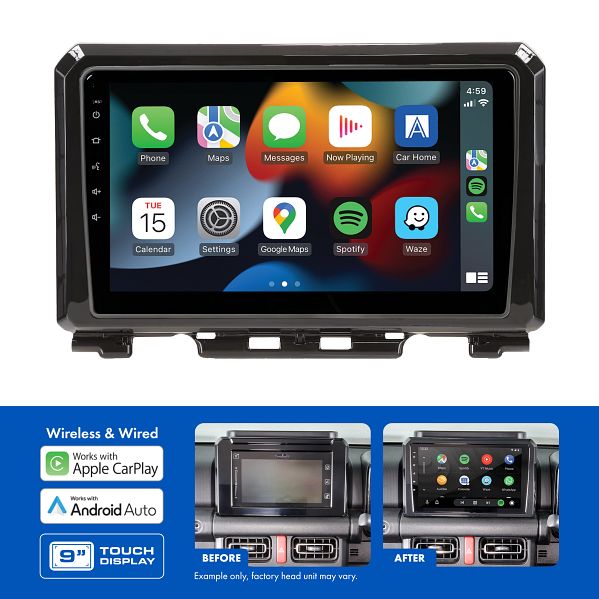 Aerpro AMASZ7 Suzuki Jimny 2018-On 9 Inch Multimedia Receiver Kit