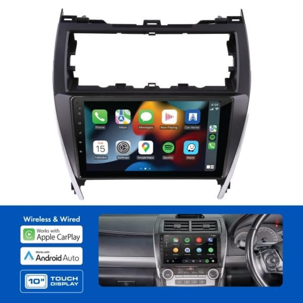 Aerpro AMATO44 10" Multimedia Receiver Complete Head Unit Upgrade Kit for Toyota Camry 2012-2017