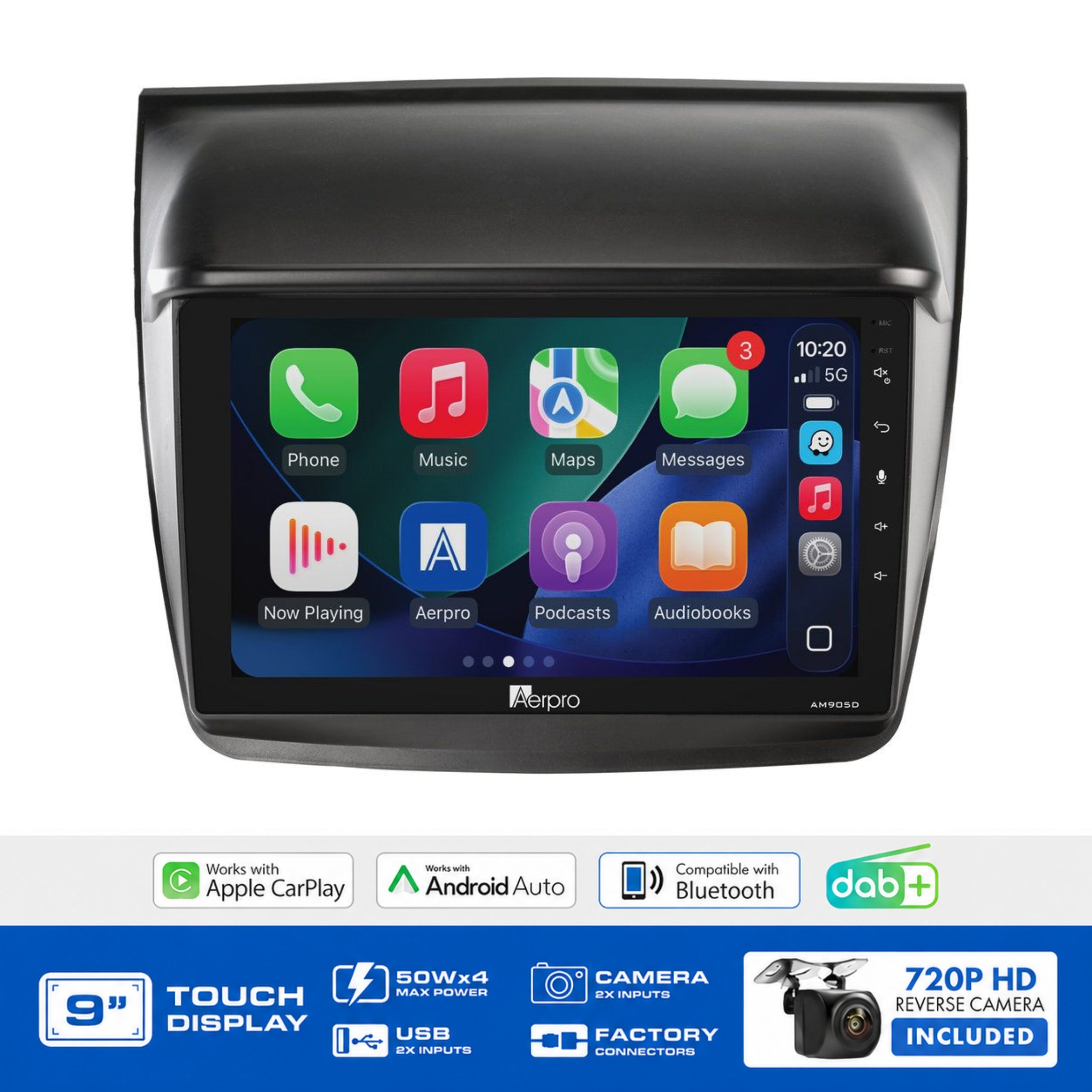 Aerpro AMDMB1 9" Multimedia Receiver Mitsubishi Triton 09-12