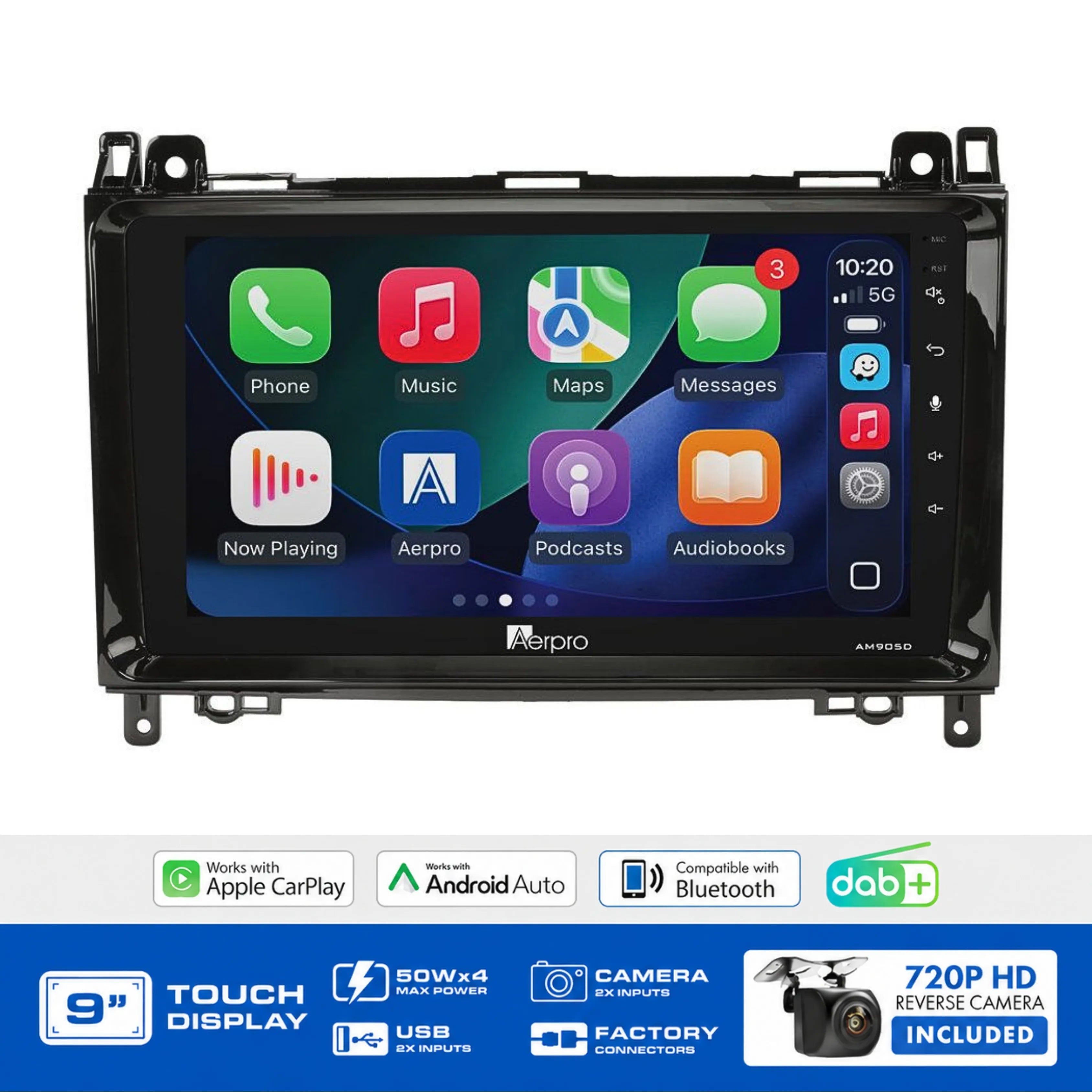 Aerpro AMDMC3 9" Multimedia Receiver Mercedes Vito W447 2015