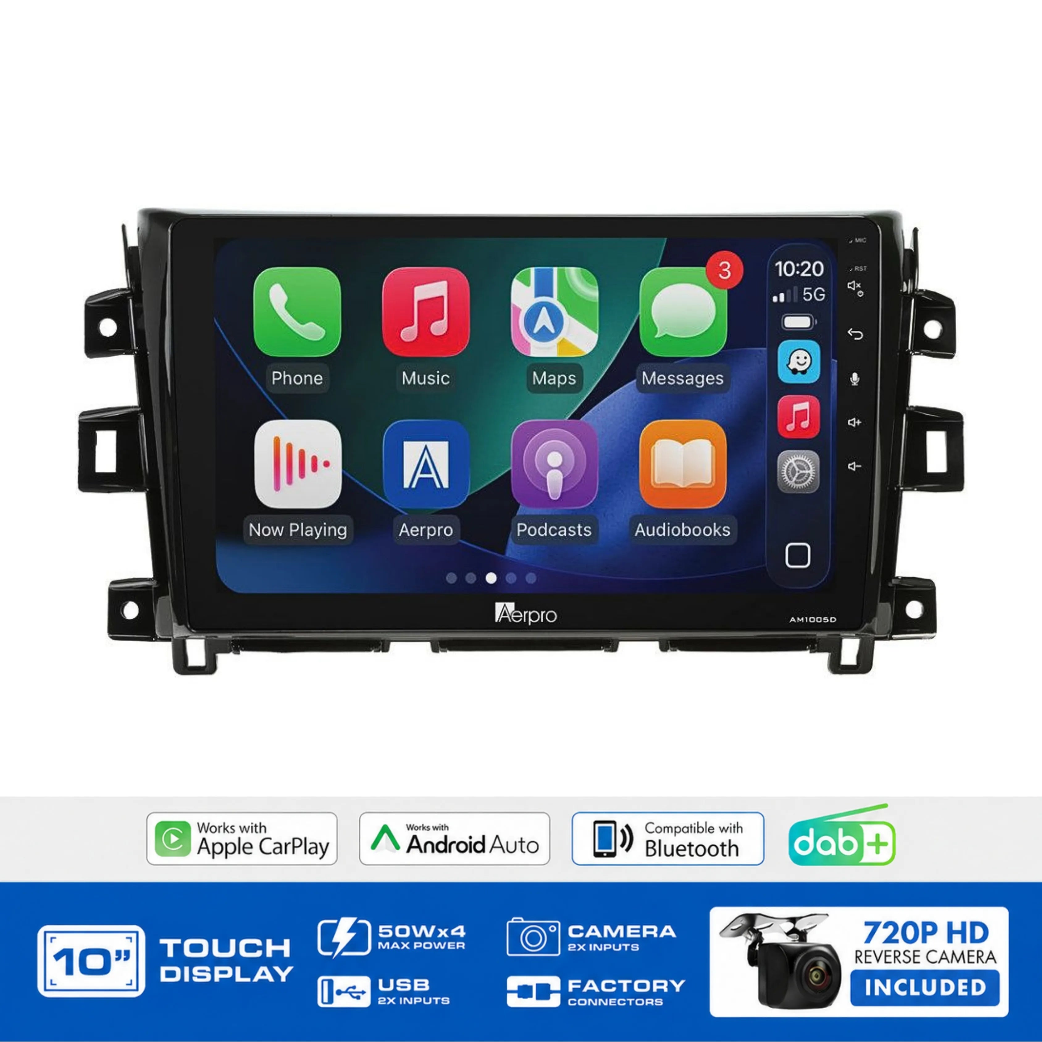 Aerpro AMDNI12 10" Multimedia Receiver Nissan Navara 2015-20